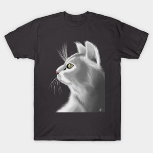 Gray Cat - Transparent Background T-Shirt